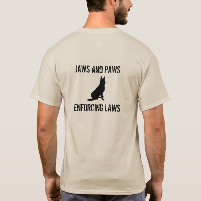 Käke- och tassskjorta tee shirt (Baksida)