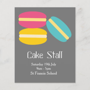 Kake Stall Bake Sale-reklam Flygblad
