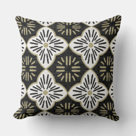 Kakel casablanca-grafik i svart-vit mönster kudde