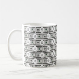 Kakeldesign med din bild på 100 dollarsedlar  kaffemugg