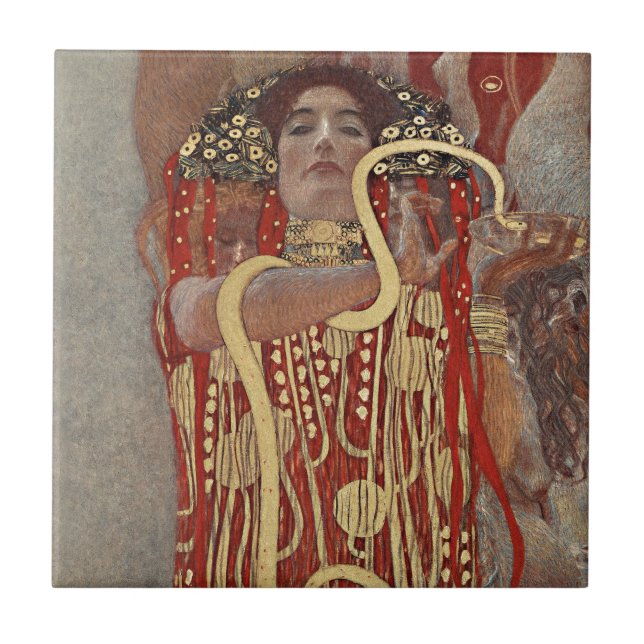 KAKELPLATTA: GUSTAV KLIMT : HYGIEIA : 1907 KAKELPLATTA (Framsidan)