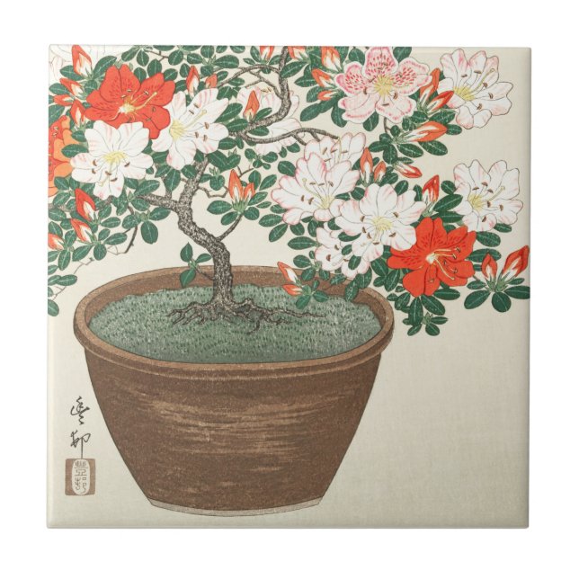 KAKELPLATTA: OHARA KOSON : AZALEAS KAKELPLATTA (Framsidan)
