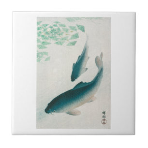  KAKELPLATTA: OHARA KOSON : CARP/KOI 1926  KAKELPLATTA