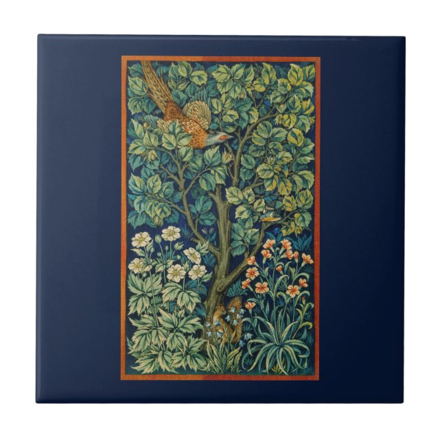 KAKELPLATTA: PHEASANT: WILLIAM MORRIS KAKELPLATTA (Framsidan)