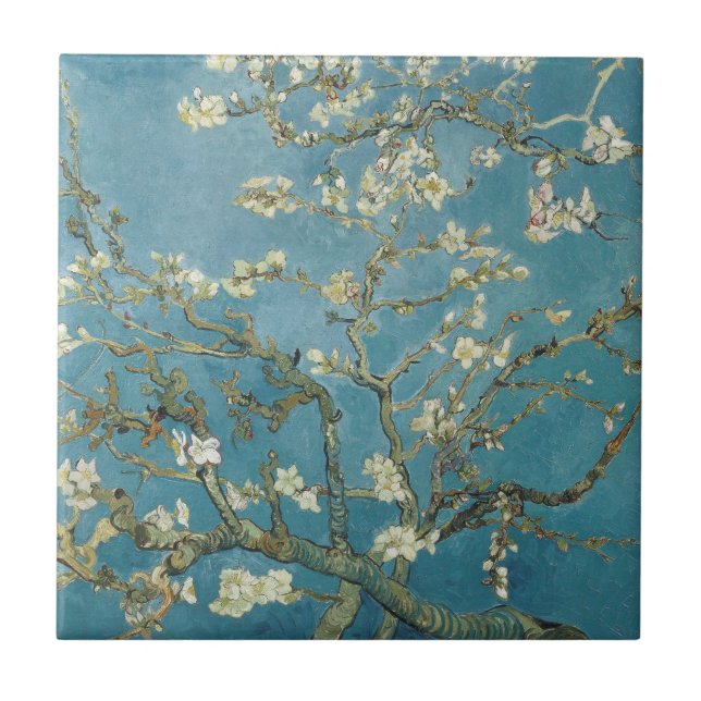 KAKELPLATTA: VAN GOGH : ALMOND BLOMMAR  KAKELPLATTA (Framsidan)