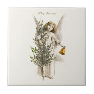 KAKELPLATTA: VINTAGE CHRISTMAS ANGEL KAKELPLATTA