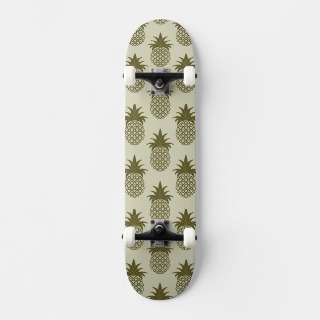 Kaki- ananasmönster skateboard bräda 20 cm (Framsida)