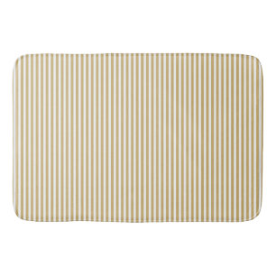 Kaki- beige- och vitCabanarandar Badrumsmatta
