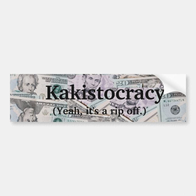 Kakistokrati-stötfångare Bildekal (Framsidan)