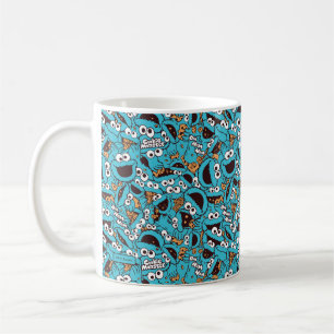 Kakmonster Nom Nom Nom mönster Kaffemugg