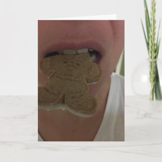 kakokort för gingerbröd helgkort (Framsida)