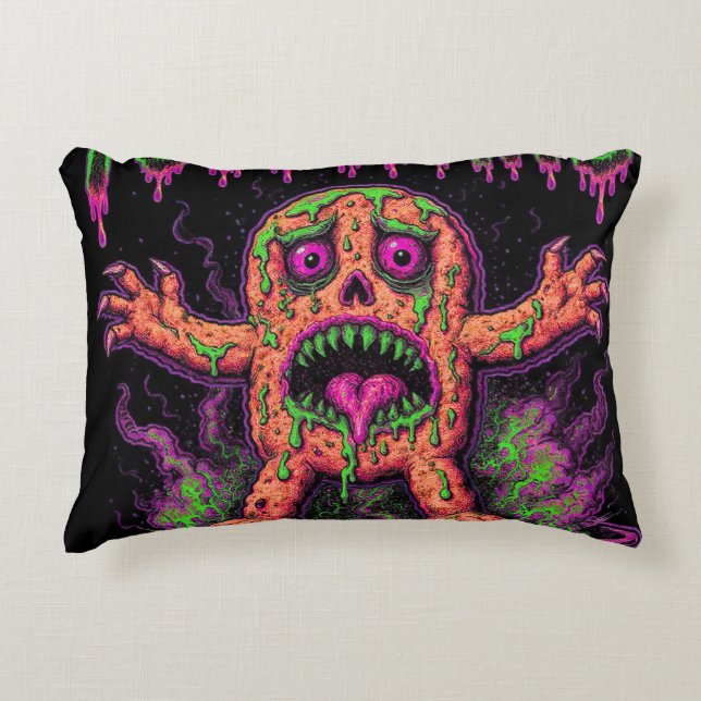 Kakor Apoolayipse Giftiga Mutant Monster Retro Skr Prydnadskudde (Framsidan)