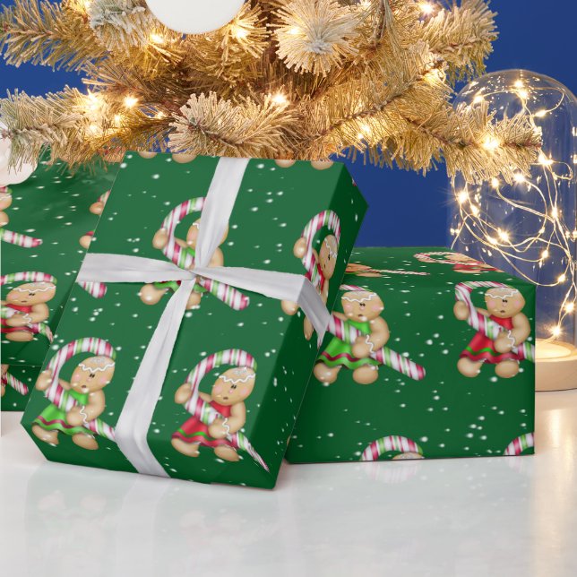 Kakor av brödbröd i Snöflingor Presentpapper (Helgdagar)