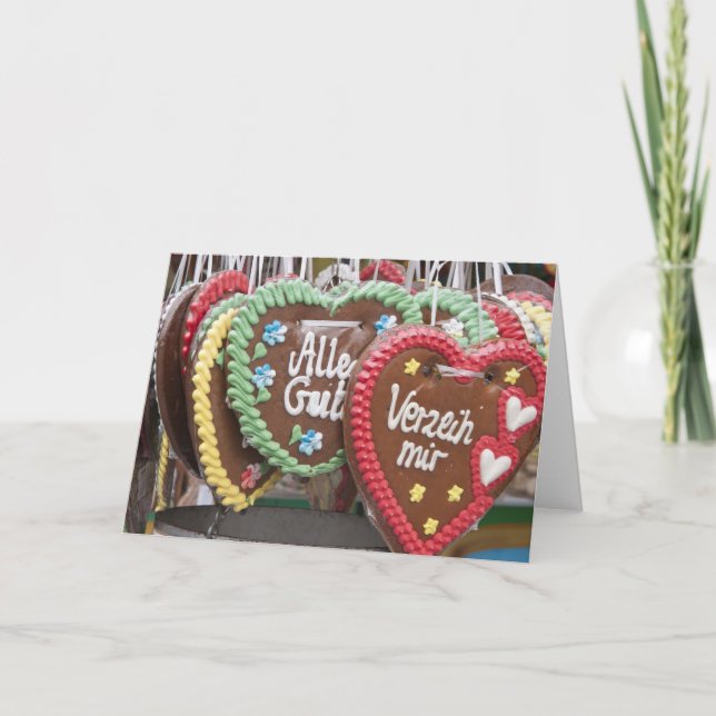 Kakor av dekorationsgingerbröd helgkort (Framsida)