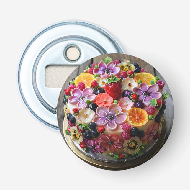 Kakor av färglösa blommor flasköppnare (Framsidan)