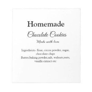 Kakor av Homemade Choklad tillverkade med kärlek l Anteckningsblock