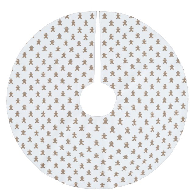 Kakor av julsöt pepparkaksgubbe mönster julgransmatta borstad polyester (Framsidan)