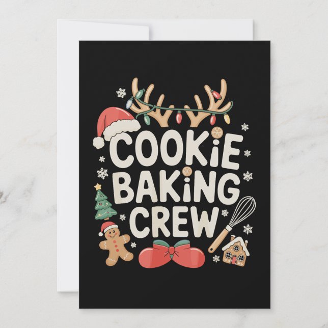 Kakor Bakning Besättning Renhorn Pepparkakor Inbjudningar (Framsida)