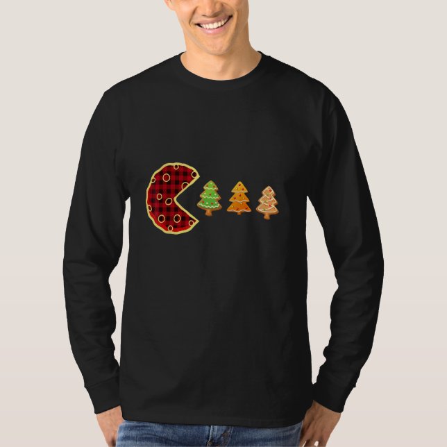 Kakor Buffalo Äter Träd Pepparkakor Jul  T Shirt (Framsida)