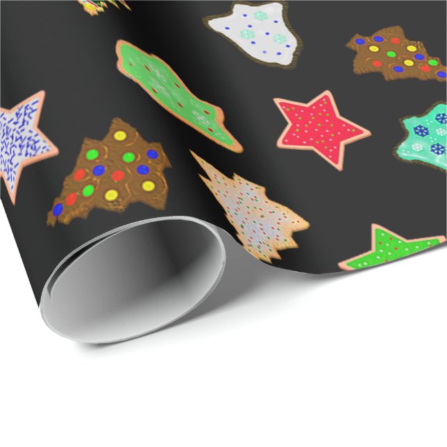 Kakor för helgdag för jul för U-plockafärg Presentpapper (Rullad Hörn)