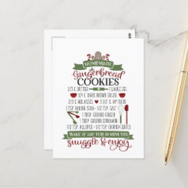 Kakor för hemmade julgingerbröd vykort