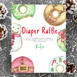 Kakor från vintern Diaper Raffle Poster<br><div class="desc">Vinterbabyskor. Julkakor med sprinkler,  nötter med sprinkler. Tomten duschar dem.</div>