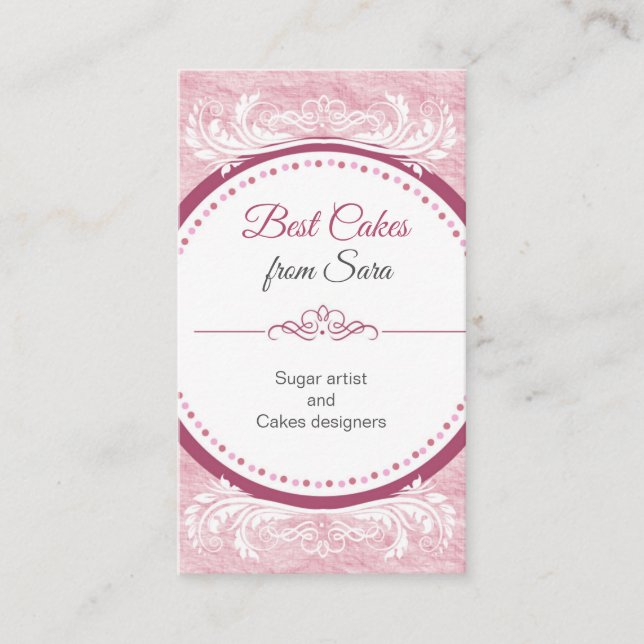 kakor, handgjorda 3 D-kakor, bakverk Visitkort (Framsida)