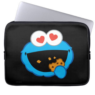 Kakor Leende Ansikte med Hjärtformade Ögon Laptop Sleeve