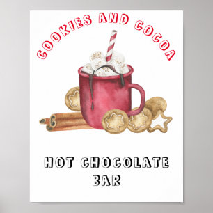 Kakor och kakao baby shower Varm kakao bar Poster