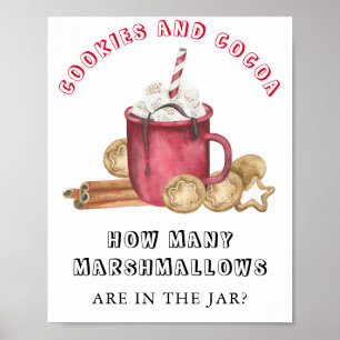 Kakor och kakao Gissa hur många MARSHMALLOW Poster