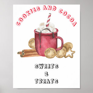 Kakor och kakao - Godis och gods baby shower Poster
