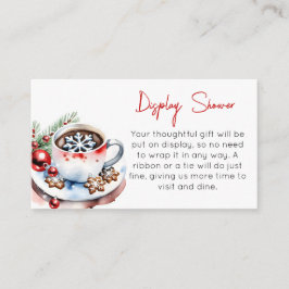 Kakor och kakao vinter jul display dusch tilläggskort