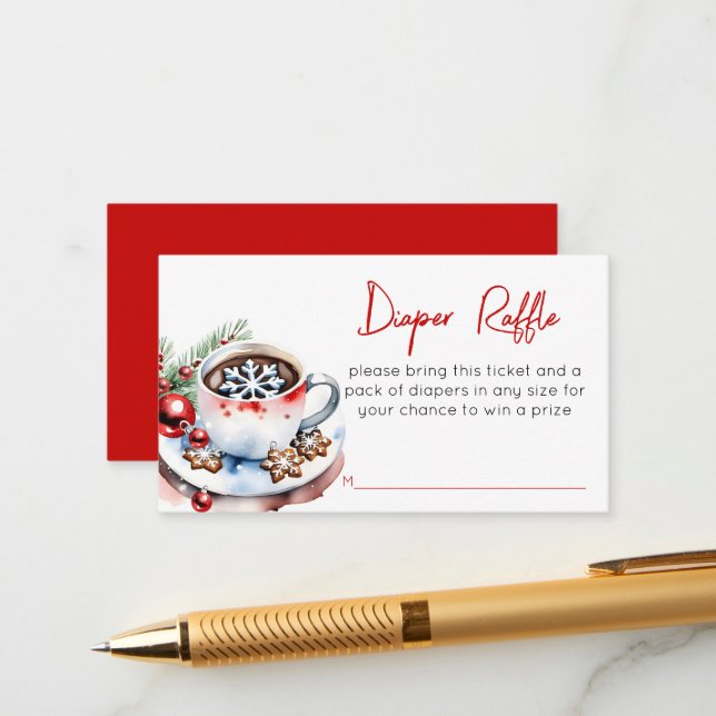 Kakor och kakao Vinterraffel jul Tilläggskort (Fram/Back In Situ)