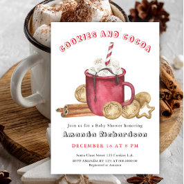 Kakor och kakaobakor för babyskor inbjudningar