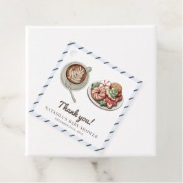 Kakor och kakaovarmare Blue Boy Shower Gåvor Etiketter