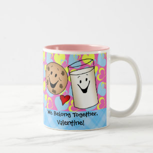 Kakor och mjölkvalentin Två-Tonad mugg