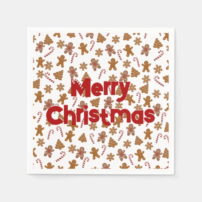 Kakor och Polkagrisar för brödbröd Pappersservett (Framsidan)