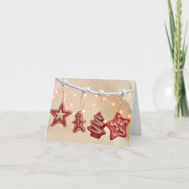 Kakor och recept-julkort tack kort