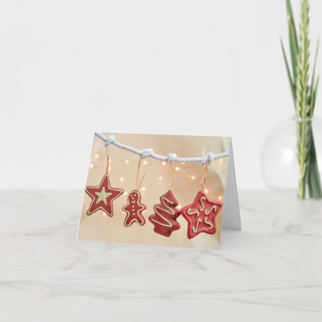 Kakor och recept-julkort tack kort (Framsida)