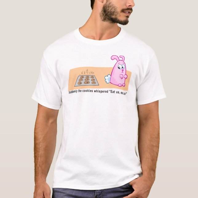 Kakor och rosa kanin t-shirt (Framsida)