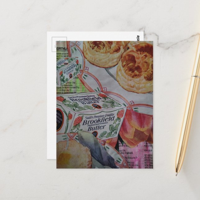 kakor och smör Kollage  Vykort (Fram/Back In Situ)