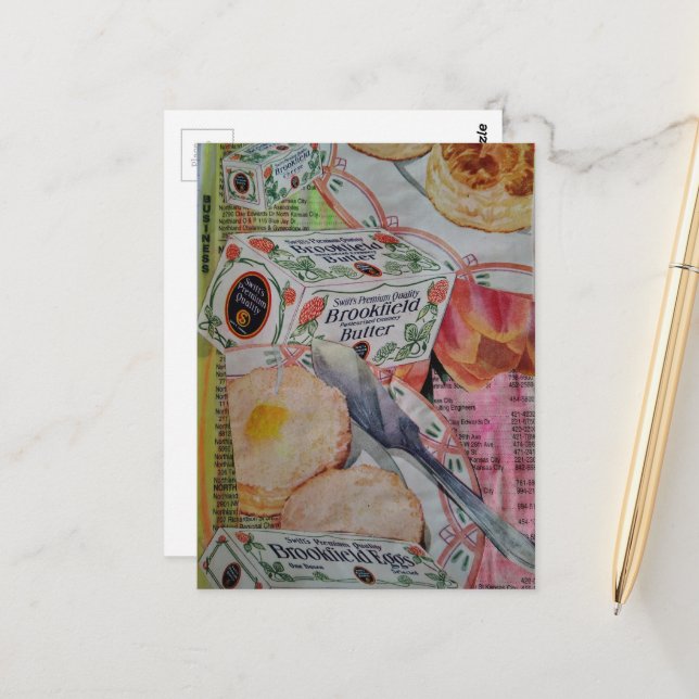 kakor smör ägg Collage Vykort (Fram/Back In Situ)