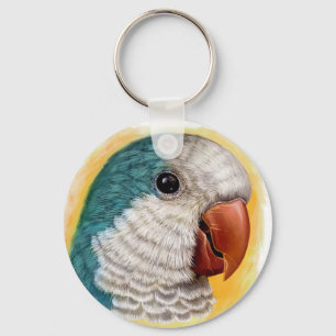 Kakparrot, realistisk målning nyckelring