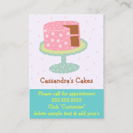 Kakschoklad med Rosa och Grönt Visitkort