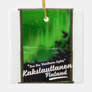 Kakslauttanen finland reseinformation affisch julgransprydnad keramik