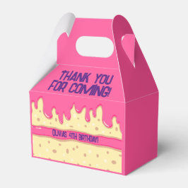 Kakssegment tecknad söt barns födelsedag party presentaskar