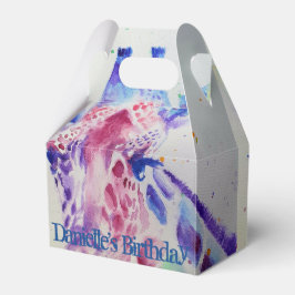 Kaktura för djurparken Cute Giraffe Zoo Birthday C Presentaskar