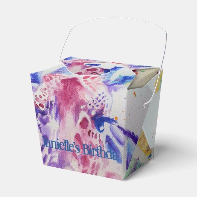 Kaktura för djurparken Cute Giraffe Zoo Birthday C Presentaskar (Framsidan Sidan)