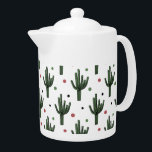 Kaktus<br><div class="desc">Konstruktionsillustration av Cactus mönster med färgstarka polka dots på vit bakgrund</div>