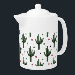 Kaktus<br><div class="desc">Konstruktionsillustration av Cactus mönster med färgstarka polka dots på vit bakgrund</div>